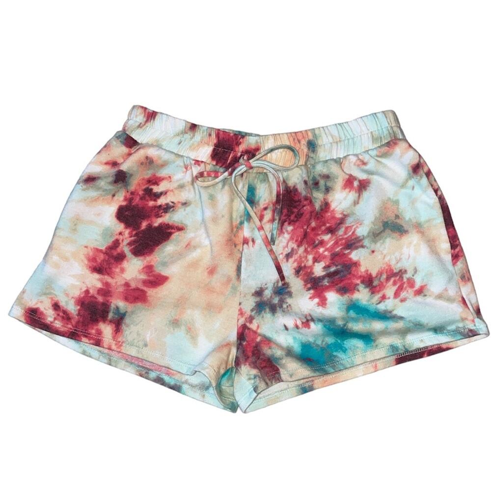 Vanilla Bay Nadia Bright Tie-Dye Lounge Shorts Size Medium